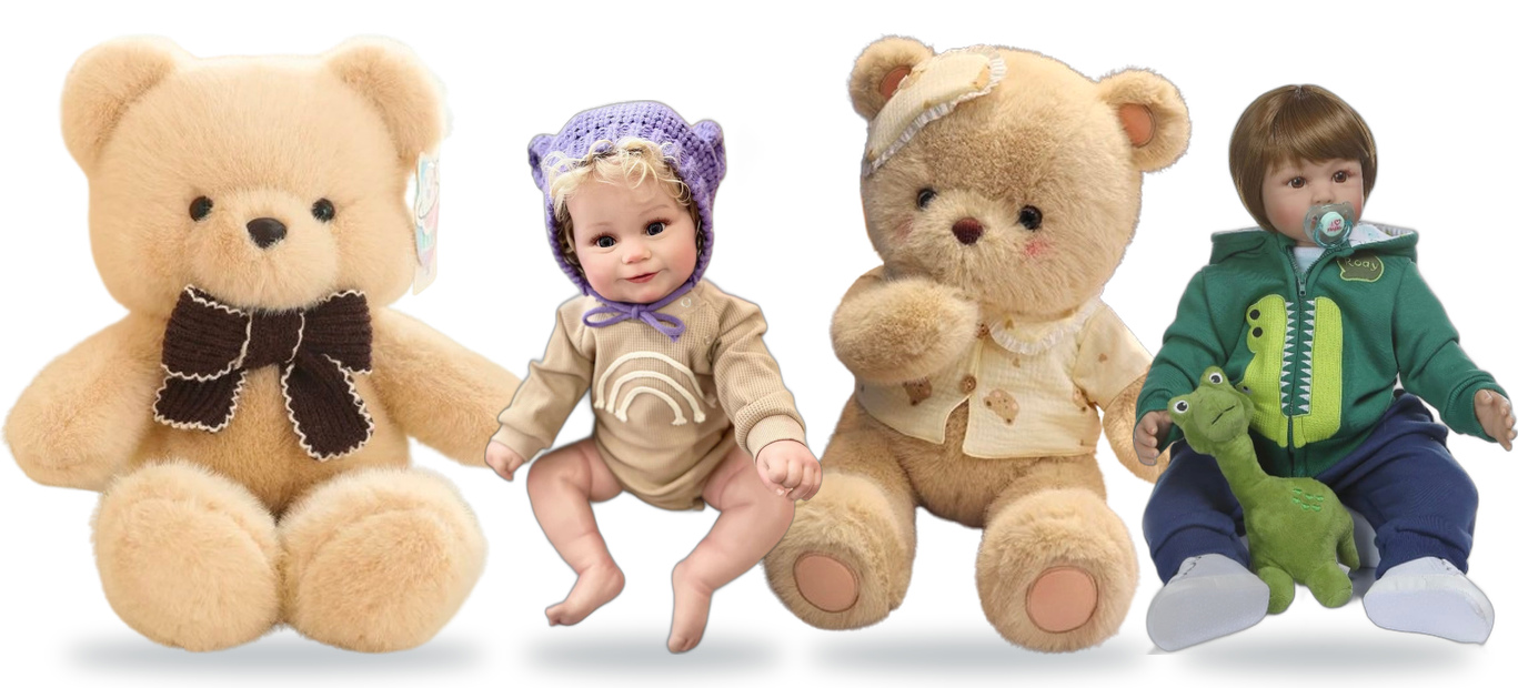 Sundae companions: Sundae Bear, Little Louie, Butter Bear and Chirpy Charles