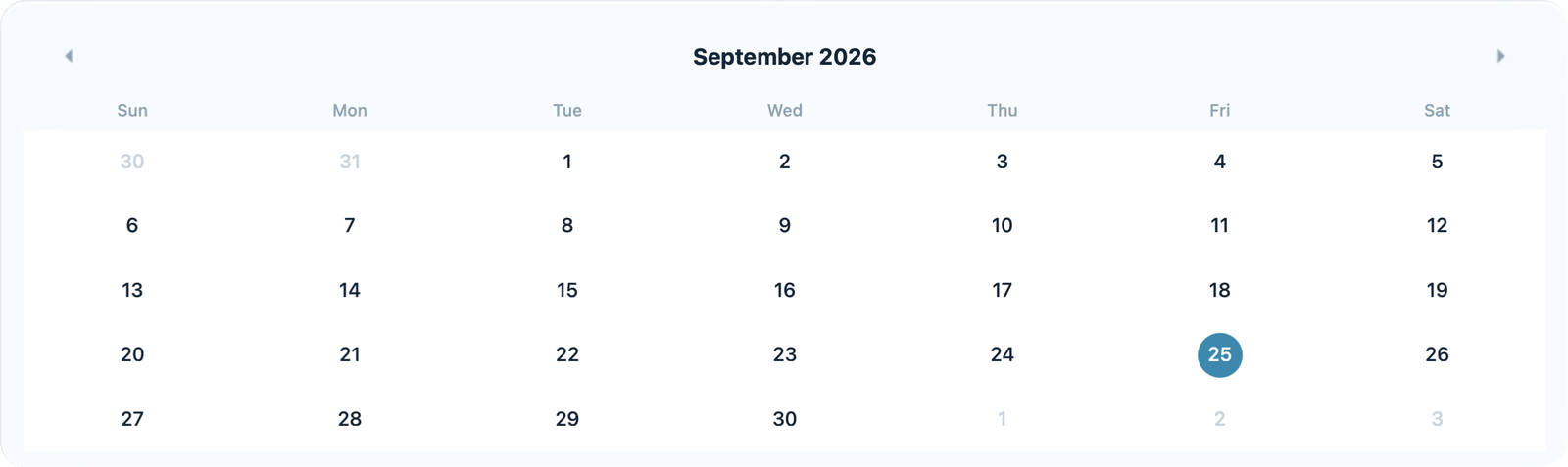 Mood calendar in the Sundae web app