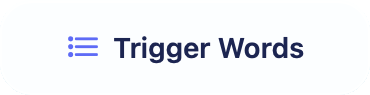 Trigger Words control from the Sundae app